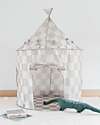 3 Sprouts Play Tent - Checkerboard - Beige - 100% Recycled Polyester Tepees & Tents