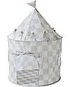3 Sprouts Play Tent - Checkerboard - Beige - 100% Recycled Polyester Tepees & Tents