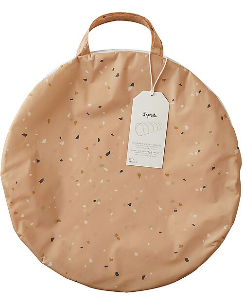 3 Sprouts Play Tunnel - Terrazzo Clay - Recycled Polyester - 180 x Diameter 46 cm Tepees & Tents