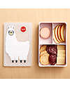 3 Sprouts Silicone Lunch Bento Box - Llama Pink - 3 Compartments Snack Boxes