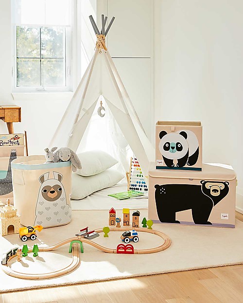 3 Sprouts Storage Box - Black Panda - Suitable for Ikea Kallax Storage organisers