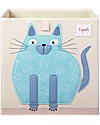 3 Sprouts Storage Box - Blue Cat - Suitable for Ikea Kallax Storage organisers