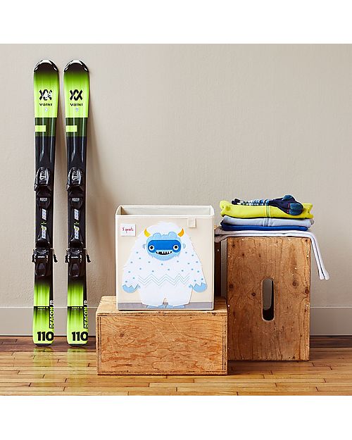 3 Sprouts Storage Box - Blue Yeti - 33 x 33 x 33 cm - Suitable for Ikea Kallax Storage organisers