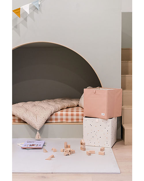 3 Sprouts Storage Box - Clay - 100% Recycled Polyester  33x33x33cm Storage organisers