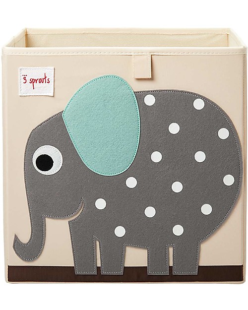 3 Sprouts Storage Box - Grey Elephant - Suitable for Ikea Kallax Storage organisers