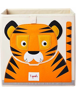 3 Sprouts Storage Box - Orange Tiger - Suitable for Ikea Kallax Storage organisers