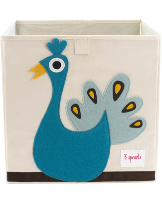 3 Sprouts Storage Box - Peacock - Suitable for Ikea Kallax & EKET shelving units! Toy Storage Boxes