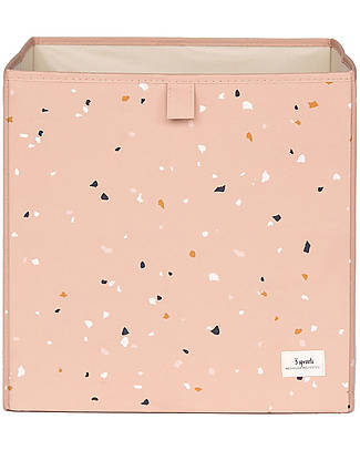 3 Sprouts Storage Box - Terrazzo Clay - 100% Recycled Polyester 33x33x33cm Storage organisers