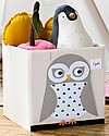 3 Sprouts Storage Box - White Owl - Suitable for Ikea Kallax Storage organisers