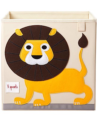 3 Sprouts Storage Box - Yellow Lion - Suitable for Ikea Kallax Toy Storage Boxes