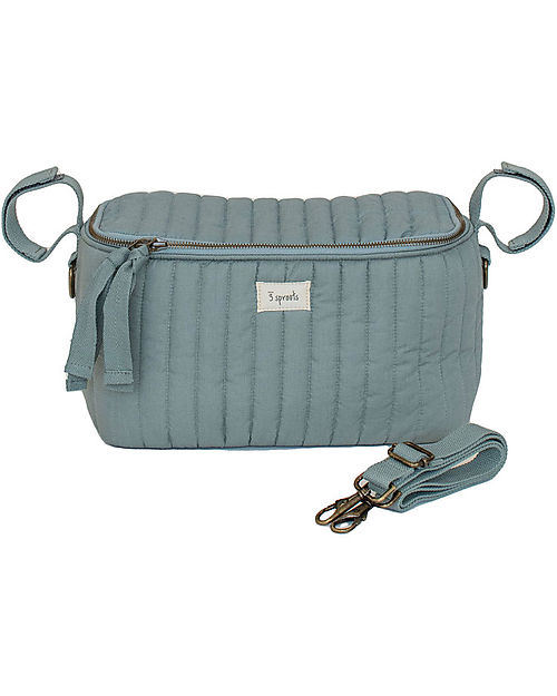 3 Sprouts Stroller Organizer Bag - Balsam Green - Quilted Fabric Organize and Bags