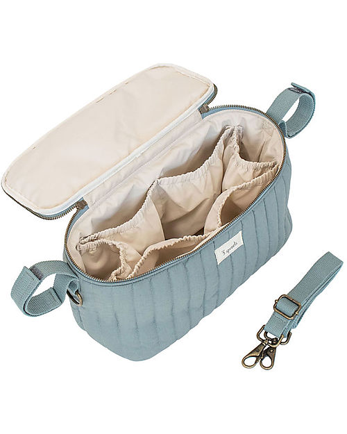 3 Sprouts Stroller Organizer Bag - Balsam Green - Quilted Fabric Organize and Bags