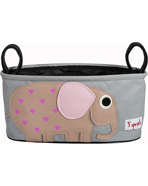 3 Sprouts Stroller Organizer - Elephant - Suitable for all Strollers! Organize and Bags