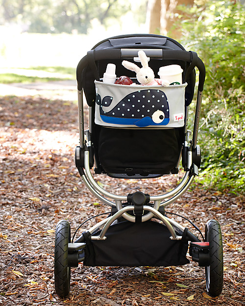 3 Sprouts Stroller Organizer - Whale - Suitable for all Strollers! Organize and Bags