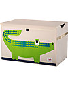 3 Sprouts Toy Chest - Crocodile - Clean the Bedroom with Imagination Toy Storage Boxes