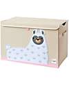 3 Sprouts Toy Chest - Llama - White - 61 x 37 x 38 cm - Clean the Bedroom with Imagination Toy Storage Boxes