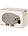 3 Sprouts Toy Chest - Sheep -  Clean the Bedroom with Imagination Toy Storage Boxes