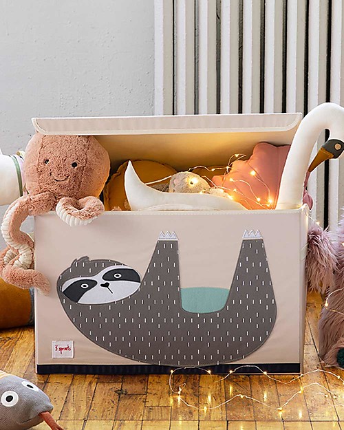 3 Sprouts Toy Chest - Sloth -  Clean the Bedroom with Imagination Toy Storage Boxes