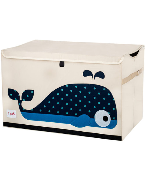 3 Sprouts Toy Chest - Whale - Clean the Bedroom with Imagination Toy Storage Boxes