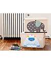 3 Sprouts Toy Chest - Yeti - Blue - 61 x 37 x 38 cm - Clean the Bedroom with Imagination Toy Storage Boxes