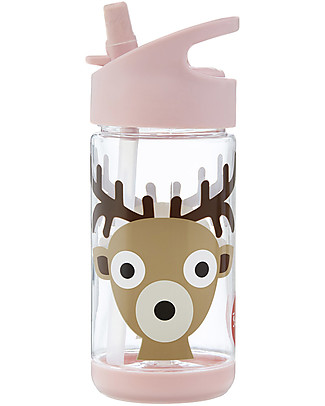 3 Sprouts Water Bottle with Spout - Deer - 350 ml - BPA e phthalate free BPA-Free Bottles
