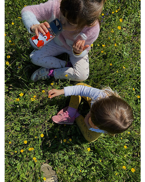 3 Sprouts Water Bottle with Spout - Fox - 350 ml - BPA e phthalate free Non-Thermal Water Bottles