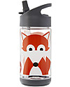 3 Sprouts Water Bottle with Spout - Fox - 350 ml - BPA e phthalate free Non-Thermal Water Bottles