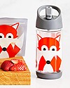 3 Sprouts Water Bottle with Spout - Fox - 350 ml - BPA e phthalate free Non-Thermal Water Bottles