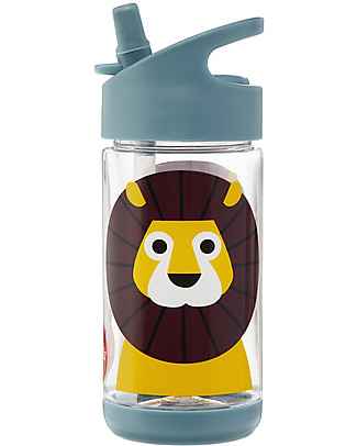 3 Sprouts Water Bottle with Spout - Lion - 350 ml - BPA e phthalate free BPA-Free Bottles