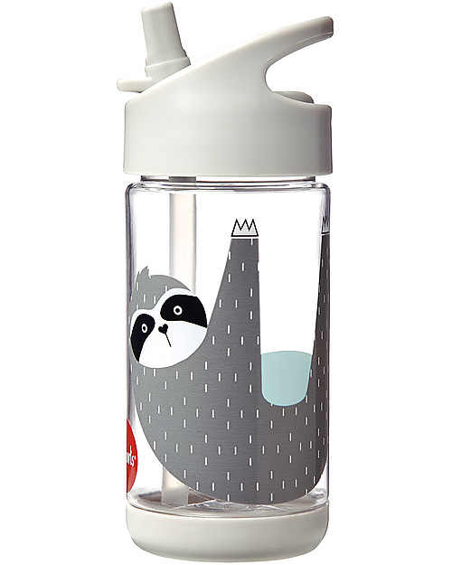 3 Sprouts Water Bottle with Spout - Sloth - 350 ml - BPA e phthalate free Non-Thermal Water Bottles