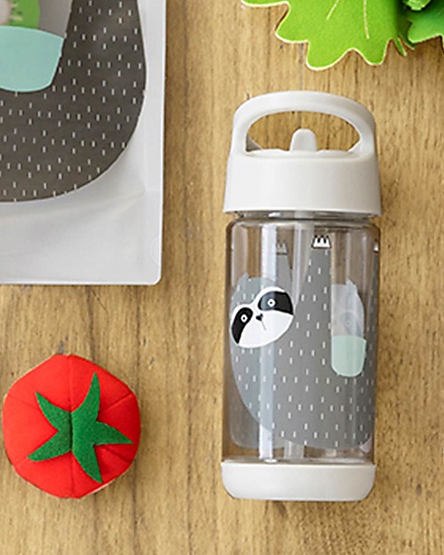 3 Sprouts Water Bottle with Spout - Sloth - 350 ml - BPA e phthalate free Non-Thermal Water Bottles