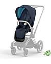 Seat Pack Comfort for Priam Stroller or e-Priam -  Dark Navy Blue - Includes Canopy - Concious Collection  Fabric Made from 31
Recycled Plastic Bottles