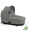 Lux Plus Mios Carry Cot -  Pearl Grey - Urban Style! - Concious Collection  Fabric Made from 21
Recycled Plastic Bottles