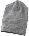 Baby Cap - Light Grey Melange - Virgin Wool and Silk - GOTS Certified