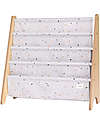 Montessori Book Rack - Terrazzo Light Gray - Recycled Polyester - 61x63x25,4 cm