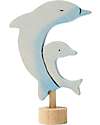 Decorative Figure for Birthday Ring Base - Two Dolphins - 7cm