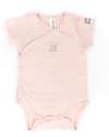 Short Sleeves Bodysuit - Pink - Elasticated Organic Bamboo