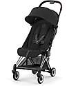 Coya Stroller - Sepia Black Chrome Frame - Light and Ultra-Compact from Birth to 4 Years Coya Stroller - Sepia Black Chrome Frame - Light and Ultra-Compact from Birth to 4 Years