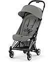 Coya Stroller - Mirage Grey Chrome Frame - Light and Ultra-Compact from Birth to 4 Years
