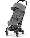 Coya Stroller - Mirage Grey Rosegold Frame - Light and Ultra-Compact from Birth to 4 Years