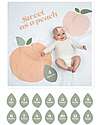 Baby’s First Year Swaddle + Cards Set - Sweet as a Peach - For the social baby and parents