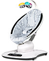 4moms Electric Baby Swing MamaRoo 4.0 Infant Seat - Silver Plush - Replicate Parents Natural Motion Bouncers