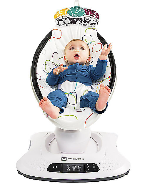 4moms OUTLET - Electric Baby Swing MamaRoo 4.0 Infant Seat - Multi Plush - Replicate Parents Natural Motion - Showroom Sample Bouncers