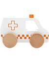 Wooden Ambulance Toy - White/Red