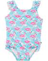 Baby Ruffled One Piece Swimsuit - Franny the Flamingo