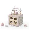 Wooden Activity Cube - Pink - 5 in 1,- FSC-certified Beechwood