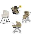 Electa System Trio - Dumbo Caramel -  Stroller Seat + Standup Cradle + Darwin Infant Recline Car Seat