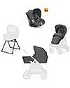 Aptica System Trio - Velvet Grey - Stroller Seat + Standup Cradle + Darwin Infant Car Seat