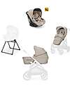 Aptica System Trio - Pashmina Beige - Stroller Seat + Standup Cradle + Darwin Infant Car Seat