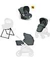 Aptica System Trio - Emerald Green - Stroller Seat + Standup Cradle + Darwin Infant Car Seat